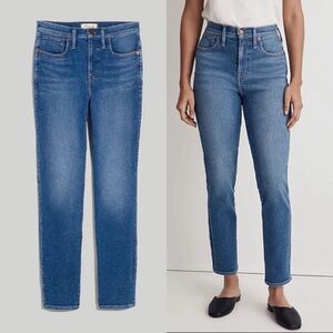 MADEWELL Stovepipe Jeans Straight Leg Mid-Rise Cropped  Blue Size 26